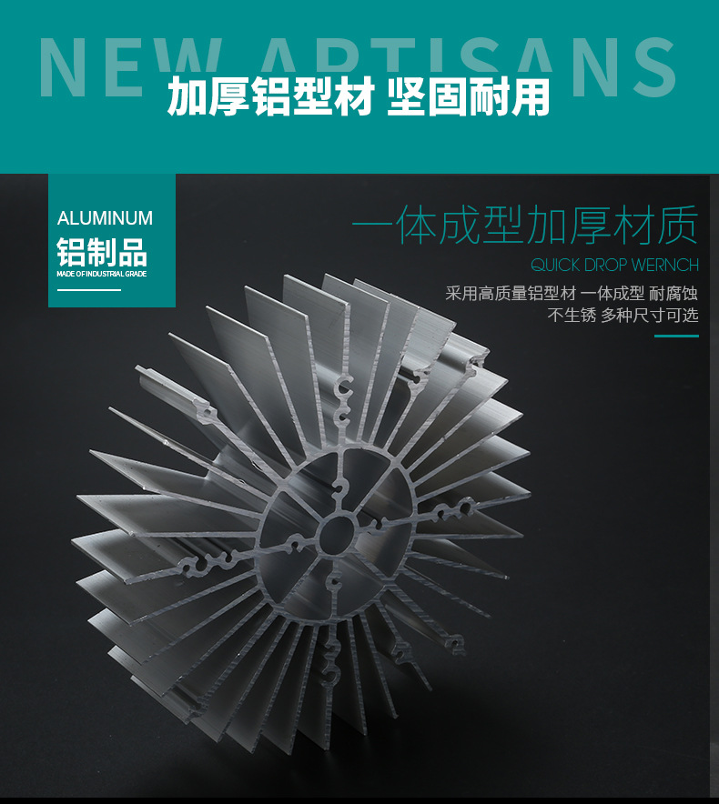 LED太陽花散熱器型材簡介 LED太陽花散熱器型材簡介